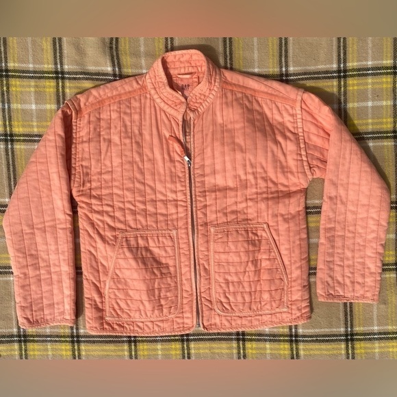 GAP Jackets & Blazers - Gap Orange Quilted Cotton Dyed Bomber Style Jacket